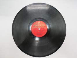 Decca SD 5091 Reino Helismaa - Konsulin tyttären pihalla - Viljo Vesterinen & Lasse Pihlajamaa - Konserttipolkka -savikiekkoäänilevy, 78 rpm 10