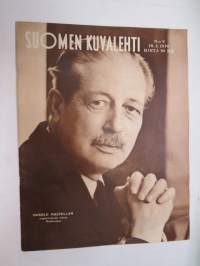 Suomen Kuvalehti 1959 nr 9, ilmestynyt 28.2.1959, sis. mm. seur. artikkelit / kuvat / mainokset; Kansikuva Harold Macmillan, Instrumentarium, Lääke Oy - Komplifer