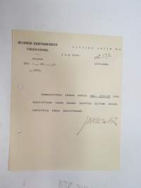 Helsingin kuritushuoneen tirehtööri - Littois Ab (Littoinen Oy), 19.8.1915 kuitti -business document
