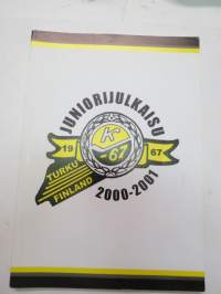 Kiekko 67 Juniorijulkaisu 2000-2001 -kausikirja / vuosikirja - hockey club yearbook