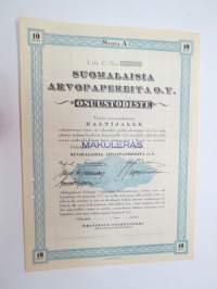 Suomalaisia Arvopapereita Oy Litt. C. 10 osuutta -osuustodiste -share certificate