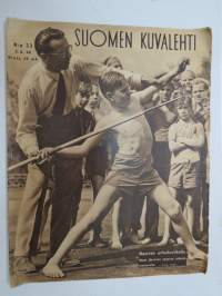 Suomen Kuvalehti 1948 nr 23, ilmestynyt 5.6.1948,  sis. mm. seur. artikkelit / kuvat / mainokset; Kansikuva Nuorten urheiluviikolla - 