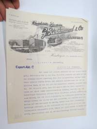 Qualitäts Riemen G. Rothmund & Co (E.W. Kohlschütter) - Hamburg, 17.12.1924 -asiakirja / business document