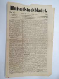 Hufvudstadsbladet Thorsdagen den 17 Maj 1866, innehåller bl.a följande artiklar / reklam / notiser; C. Gynnerberg winnat docentur i romerska språket wid