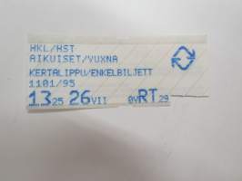 HKL/HST Aikuiset/Vuxna - Kertalippu 1101/95 nr 050842 -matkalippu / travel ticket