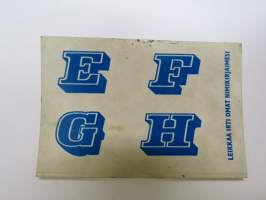 EFGH -keräilytarra / collectible sticker