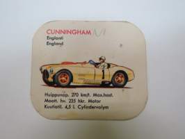 Cunningham -keräilykortti, kahvipaketissa ollut, kahvipakettikortti -coffee package collectible card
