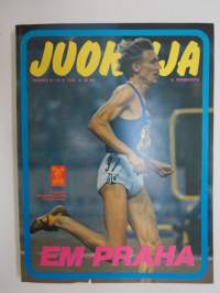 EM-Praha 1978 - Juoksija-lehti nr 9-10 1978, erikoisnumero Prahan kisoista, kansikuva Martti Vainio - special issue on European Championship games of Prague