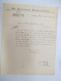 Kr. Horsman Konetehdas, Salo, 17.4.1924 - Suomen Sahanterätehdas Oy, Tampere -asiakirja -business document