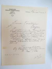 Osakeyhtiö Vesalan Puuseppätehdas, Lahti, 10.7.1918 - Suomen Sahanterätehdas Oy, Tampere -asiakirja -business document