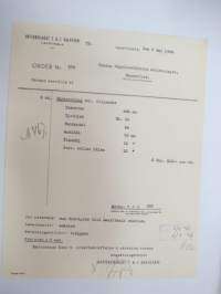 Ab T. & J. Salvesen, Lauritsala, 5.5.1936 - Suomen Sahanterätehdas Oy, Tampere -asiakirja -business document