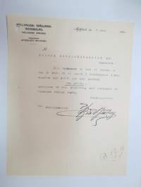 Myllykoski Träsliperi Aktiebolag, Myllykoski, 4.7.1916 - Suomen Sahanterätehdas Oy, Tampere -asiakirja, allekirjoitus B. Björnberg -business document