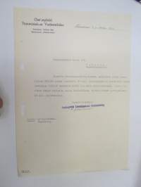 Osakeyhtiö Tammisaaren Verkatehdas, Tammisaari, 4.6.1952 - Suomen Sahanterätehdas Oy / Finska Sågblads Aktiebolag, Tampere -asiakirja -business document
