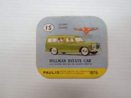 Hillman Estate Car - Paulig -keräilykortti, kahvipaketissa ollut, kahvipakettikortti -coffee package collectible card