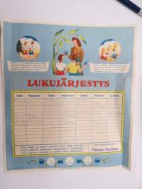 Osuuskassa 1950 - Ylihärmän Osuuskassa -lukujärjestys  -school timetable