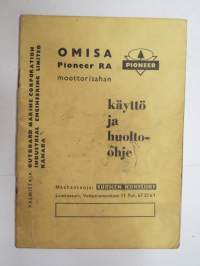 Omisa Pioneer moottorisahan käyttö- ja huolto-ohje -chain saw manual & service book