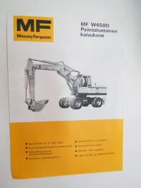 Massey-Ferguson MF W450D pyöräalustainen kaivinkone -myyntiesite / excavator brochure