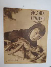 Suomen Kuvalehti 1946 nr 12, ilmestynyt 23.3.1946, sis. mm. seur. artikkelit / kuvat / mainokset; Kansikuva 