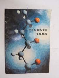 Muovit 1965 - Yhtyneet Muovitehtaat Oy -Oy Wiik & Höglund Ab Chemicalsin tiptteet (Vaasa) / Oy Nars Ab (Pietarsaari) -kattava luettelo monenlaisista muoveista;