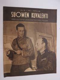 Suomen Kuvalehti 1941 nr 42, sis. mm. seur. artikkelit / kuvat / mainokset; Kansikuva Kenraali A.E. Heinrichs ja Eversti K. Tapola, Maila Talvio 70-vuotias, 105