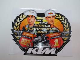 KTM MX1 / MX2 World Champions 2010 Toni Cairoli & Marvin Musquin -tarra / sticker