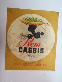 Rom Cassis  5006 - Oy Alkoholiliike Ab - etiketti / label