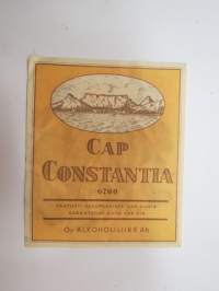 Cap Constantia 6700 - Oy Alkoholiliike Ab - etiketti / label