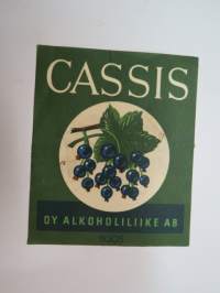 Cassis 5005 - Oy Alkoholiliike Ab - etiketti / label