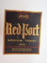 Red Port Medium Tawny 6024 - Oy Alkoholiliike Ab - etiketti / label