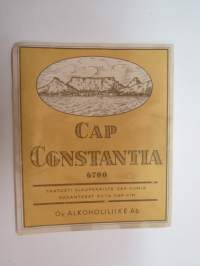 Cap Constantia 6700 - Oy Alkoholiliike Ab - etiketti / label