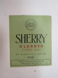 Sherry Oloroso 6515 - Oy Alkoholiliike Ab - etiketti / label