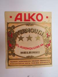 Vermouth - Oy Alkoholiliike Ab - etiketti / label