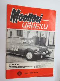 Moottoriurheilu / Moottori-urheilu 1963 nr 4, sis. mm. seur. artikkelit / kuvat / mainokset; Kansikuva Citroën, Skoda, Castrolite, Cary Hocking, Valle