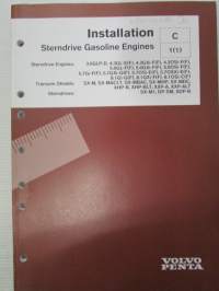 Volvo Penta Installation C - Sterndrive Gasoline Engines - bensiinikäyttöisen sisäperämoottorin asennus, katso tarkemmat mallien merkinnät kuvasta.