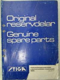 Stiga Genuine Spare Parts / Original reservdelar Trädgårdmaskiner Lawn & Garden Machines 1985 - Ruohonleikkuri varaosaluettelo, katso tarkemmat mallit kuvista