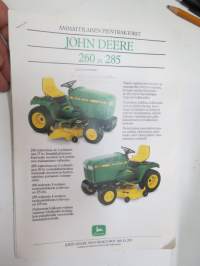 John Deere 260, 285 ruohonleikkurit / pientraktorit  -myyntiesite / sales brochure
