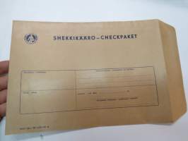 OKO - Osuuskassa - Shekkikäärö - Checkpaket -käyttämätön lähetyskuori / cheque envelope