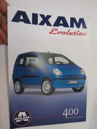 Aixam Evolution 400 -myyntiesite / sales brochure