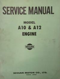 Nissan Motor Service Manual Model A10 & A12 Engine - Korjaamokäsikirja