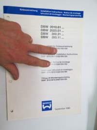 Webasto DBW 2010.61, 2020.51, 300.31, 350.11 Loose sheet for Installation Instructions -asennusohjeita