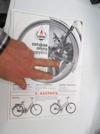 Camping polkupyörät -myyntiesite / bicycle brochure