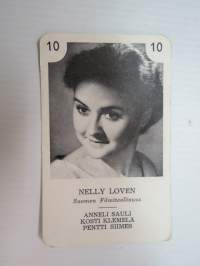 Nelly Lovén -filmitähti-korttipelin kuva / pelikortti -moviestars / playing cards -picture