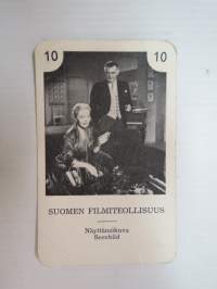 Näyttämökuva / Suomen Filmiteollisuus -filmitähti-korttipelin kuva / pelikortti -moviestars / playing cards -picture