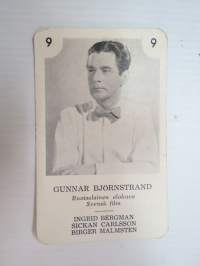 Gunnar Björnstrand / Ruotsalainen elokuva - Svensk film -filmitähti-korttipelin kuva / pelikortti -moviestars / playing cards -picture
