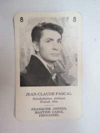 Jean-Claude Pascal / Ranskalainen elokuva - Fransk film -filmitähti-korttipelin kuva / pelikortti -moviestars / playing cards -picture