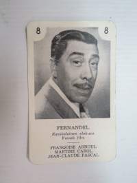 Fernandel / Ranskalainen elokuva - Fransk film -filmitähti-korttipelin kuva / pelikortti -moviestars / playing cards -picture