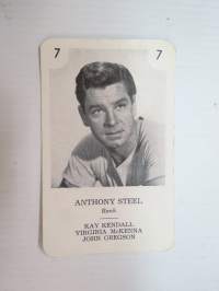 Anthony Steel / Rank -filmitähti-korttipelin kuva / pelikortti -moviestars / playing cards -picture