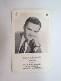 Jack Lemmon / Columbia -filmitähti-korttipelin kuva / pelikortti -moviestars / playing cards -picture