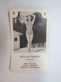 Rita Hayworth / Columbia -filmitähti-korttipelin kuva / pelikortti -moviestars / playing cards -picture