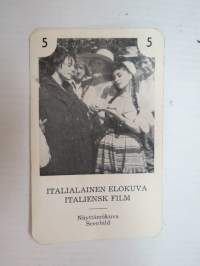 Näyttämökuva / Italialainen elokuva -filmitähti-korttipelin kuva / pelikortti -moviestars / playing cards -picture